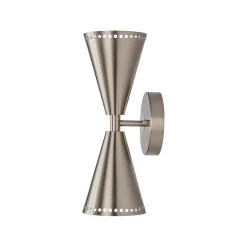 Mid-Century Modern 2-Light Up Down Cone Wall Sconce
