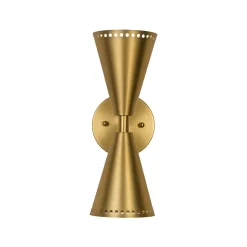 Mid-Century Modern 2-Light Up Down Cone Wall Sconce