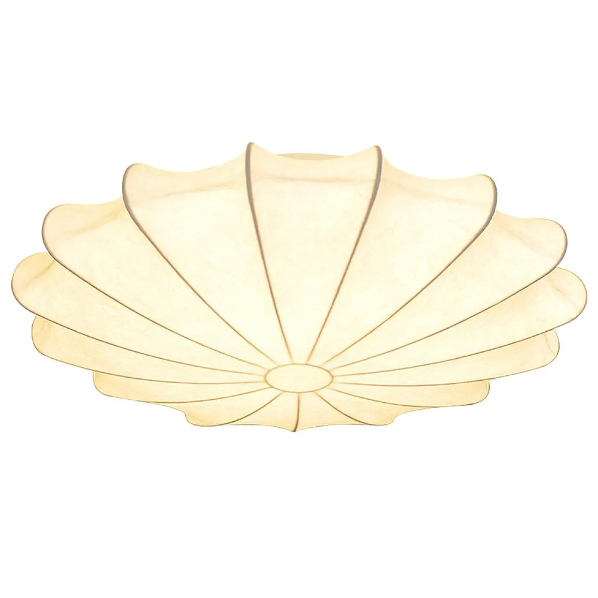 Mid-Century Modern White Flush Mount Light