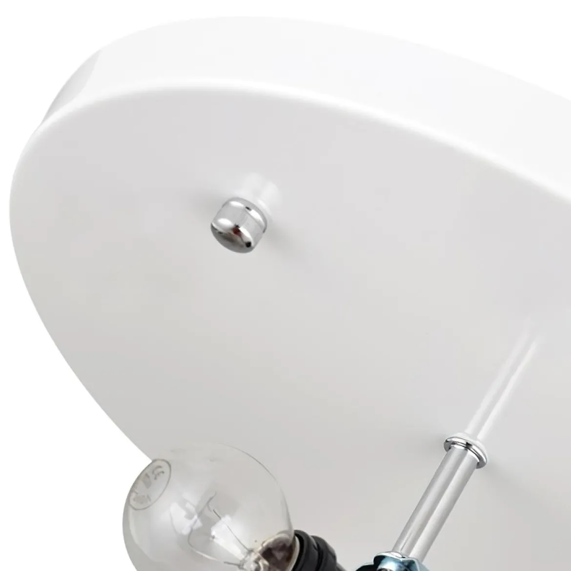 Mid-Century Modern White Flush Mount Light