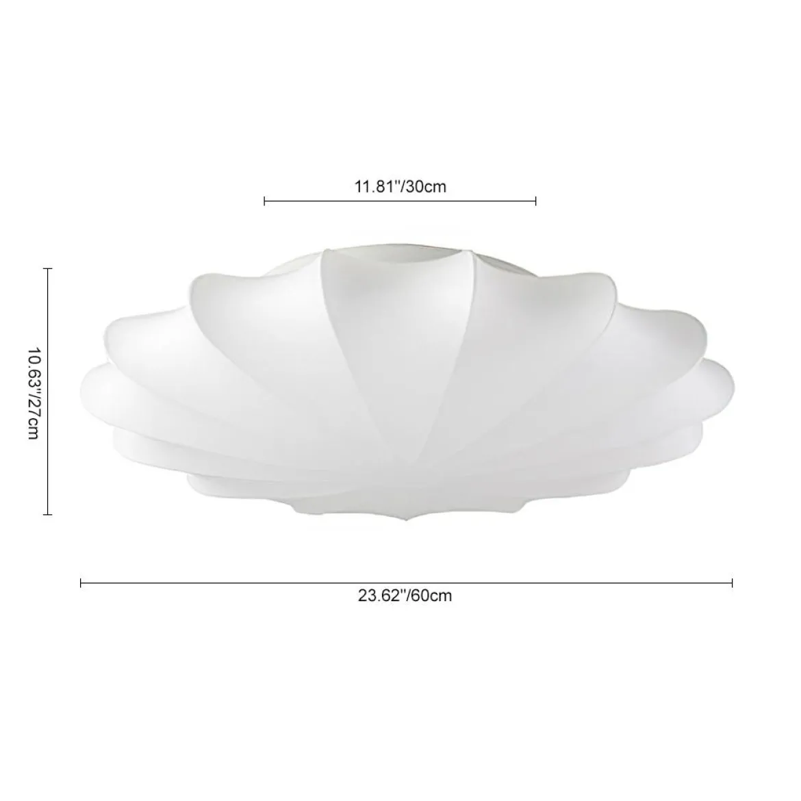 Mid-Century Modern White Flush Mount Light