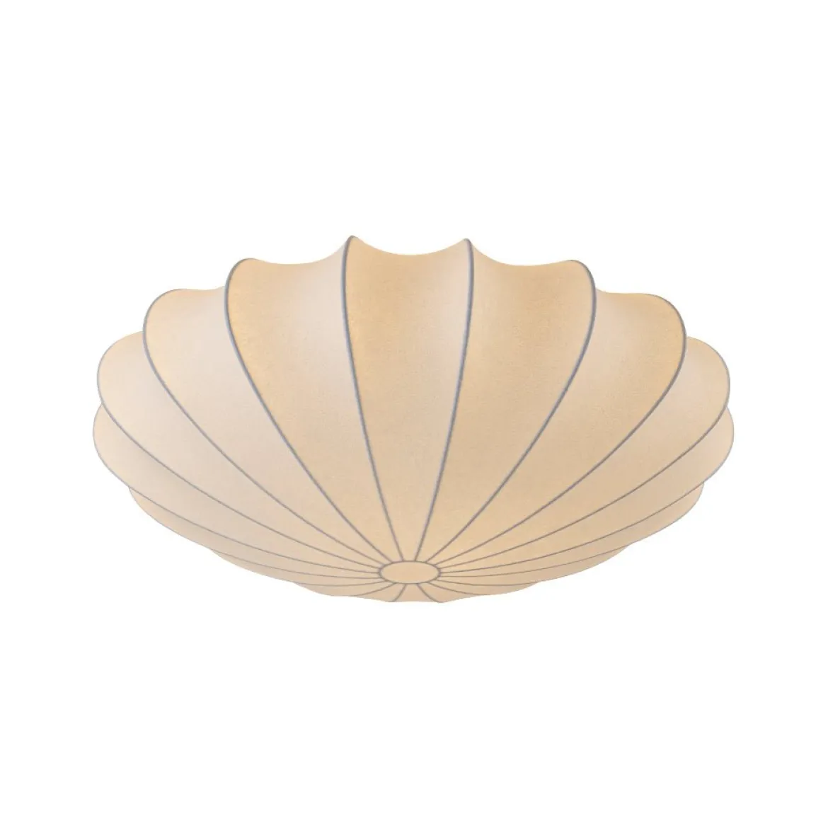 Mid-Century Modern White Flush Mount Light