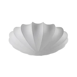Mid-Century Modern White Flush Mount Light
