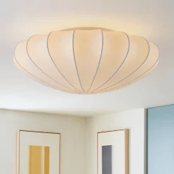 Mid-Century Modern White Flush Mount Light