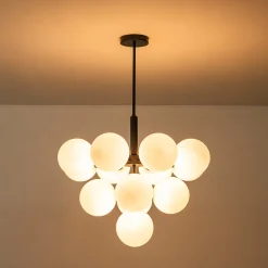 Milky Glass Cluster Bubble Chandelier