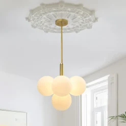 Milky Glass Cluster Bubble Chandelier
