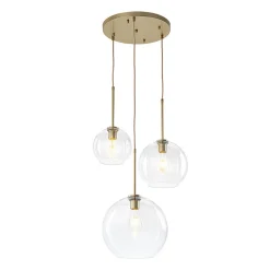 Minimalist Cluster Clear Glass Globe 3-Light Pendant