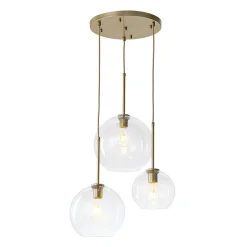 Minimalist Cluster Clear Glass Globe 3-Light Pendant