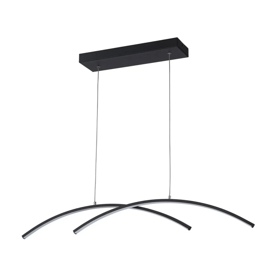 Minimalist Dimmable LED Black Arched Island Chandelier