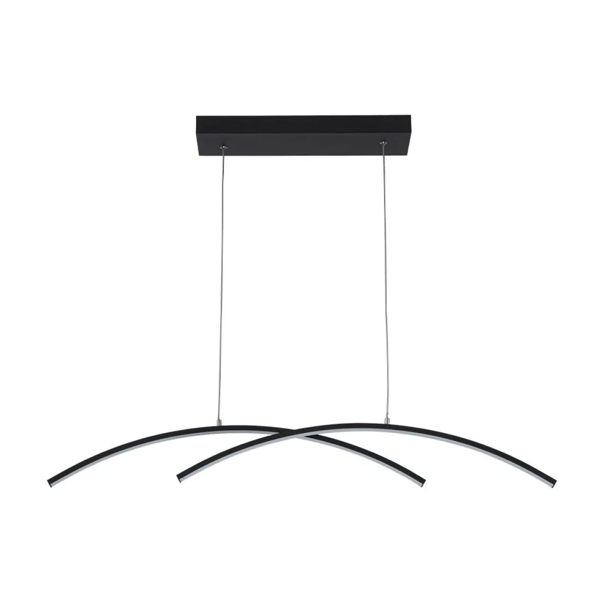 Minimalist Dimmable LED Black Arched Island Chandelier