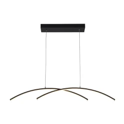 Minimalist Dimmable LED Black Arched Island Chandelier