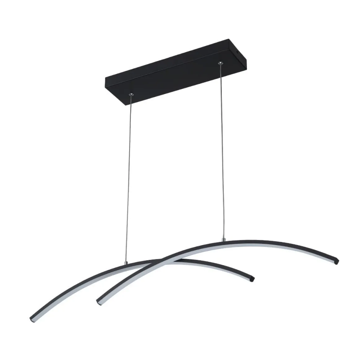 Minimalist Dimmable LED Black Arched Island Chandelier