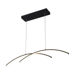 Minimalist Dimmable LED Black Arched Island Chandelier