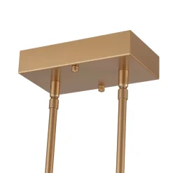 Minimalist Dimmable LED Black Gold Square Kitchen Pendant