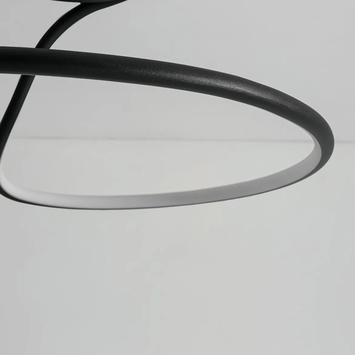 Minimalist Dimmable LED Ribbon Semi Flush Mount DIP Switch
