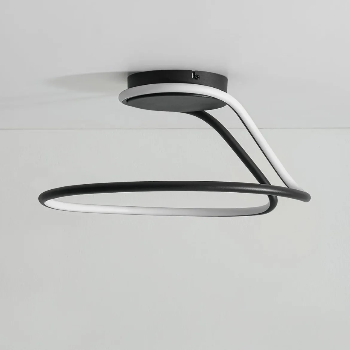 Minimalist Dimmable LED Ribbon Semi Flush Mount DIP Switch
