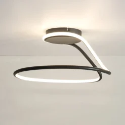 Minimalist Dimmable LED Ribbon Semi Flush Mount DIP Switch