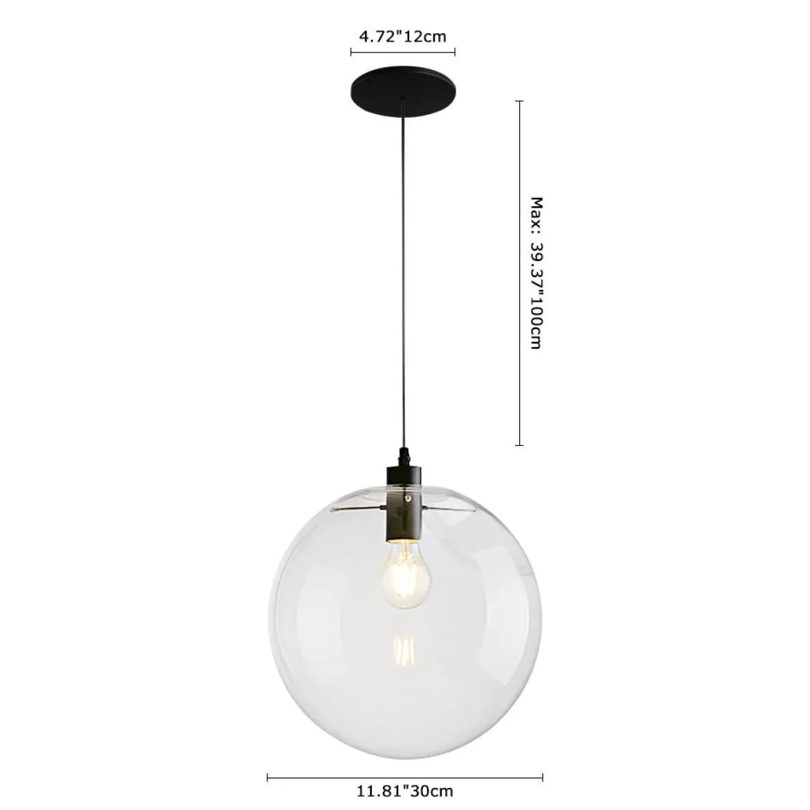 Minimalist Glass Globe Pendant Light