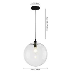 Minimalist Glass Globe Pendant Light