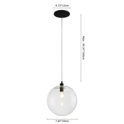 Minimalist Glass Globe Pendant Light