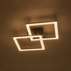 Minimalist 2-light Square Dimmable LED Semi Flush Mount