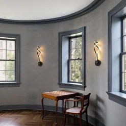 Minimalist 2-Light Twist Ribbon Dimmable LED Wall Sconce