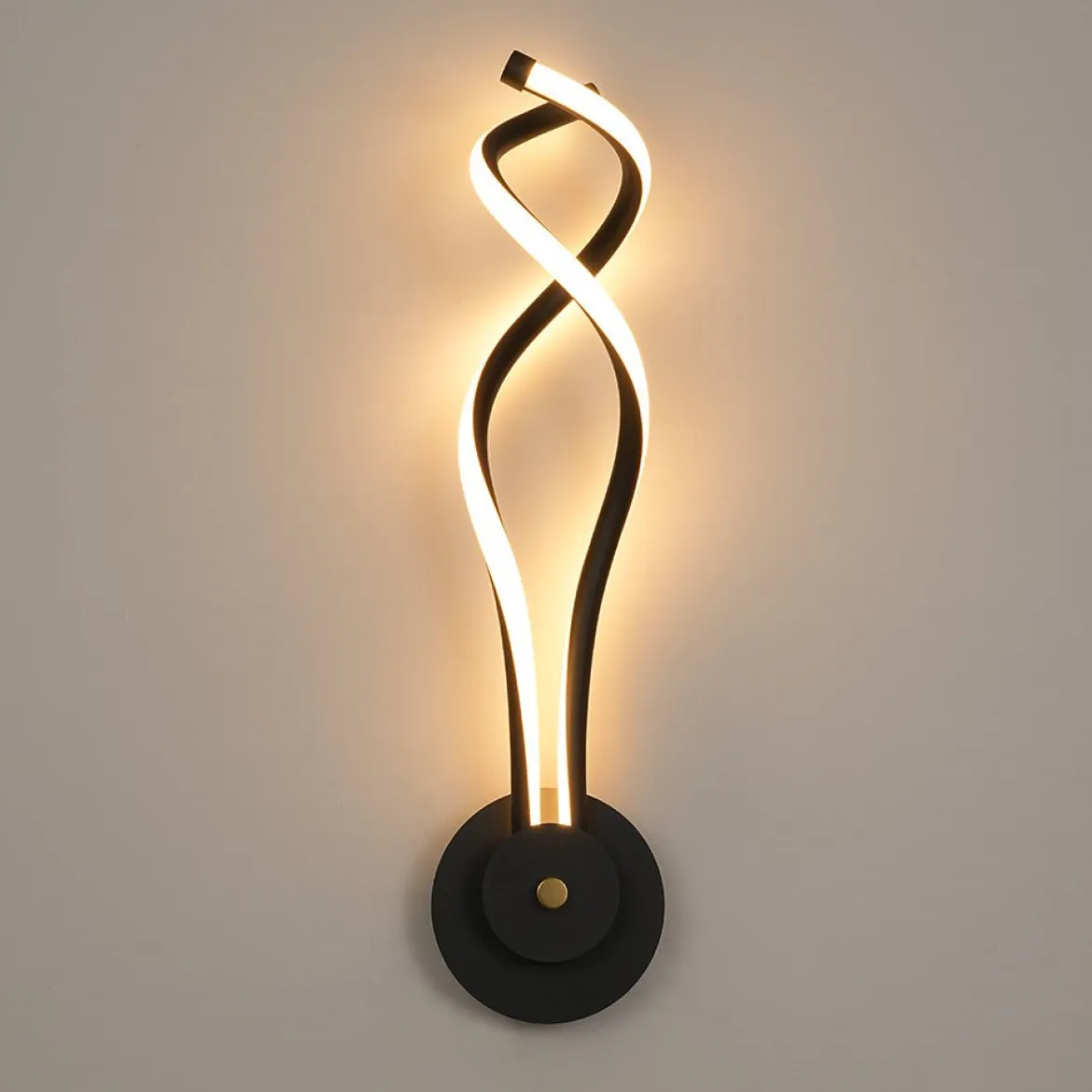 Minimalist 2-Light Twist Ribbon Dimmable LED Wall Sconce
