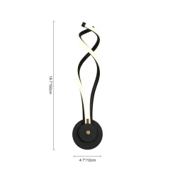 Minimalist 2-Light Twist Ribbon Dimmable LED Wall Sconce