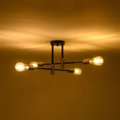 Minimalist Linear Tiered Sputnik Semi Flush Ceiling Light