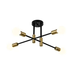 Minimalist Linear Tiered Sputnik Semi Flush Ceiling Light
