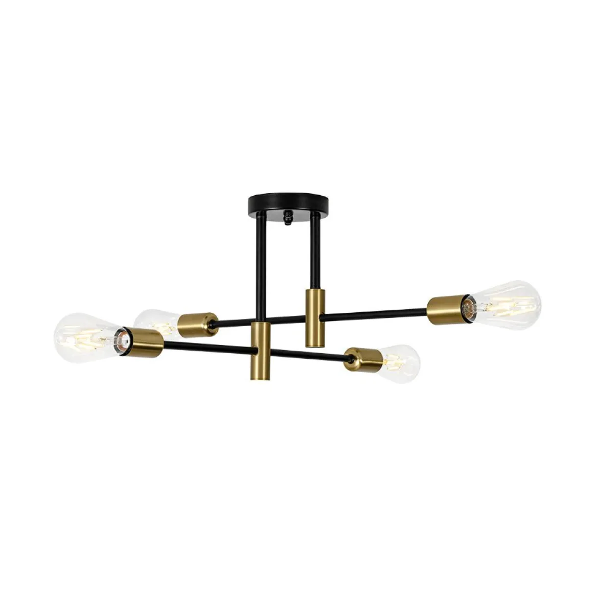 Minimalist Linear Tiered Sputnik Semi Flush Ceiling Light