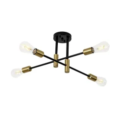 Minimalist Linear Tiered Sputnik Semi Flush Ceiling Light