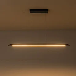 Minimalist Linear Wood Dimmable LED Island Pendant
