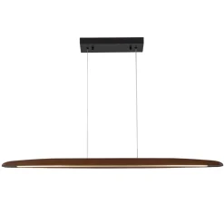 Minimalist Linear Wood Dimmable LED Island Pendant