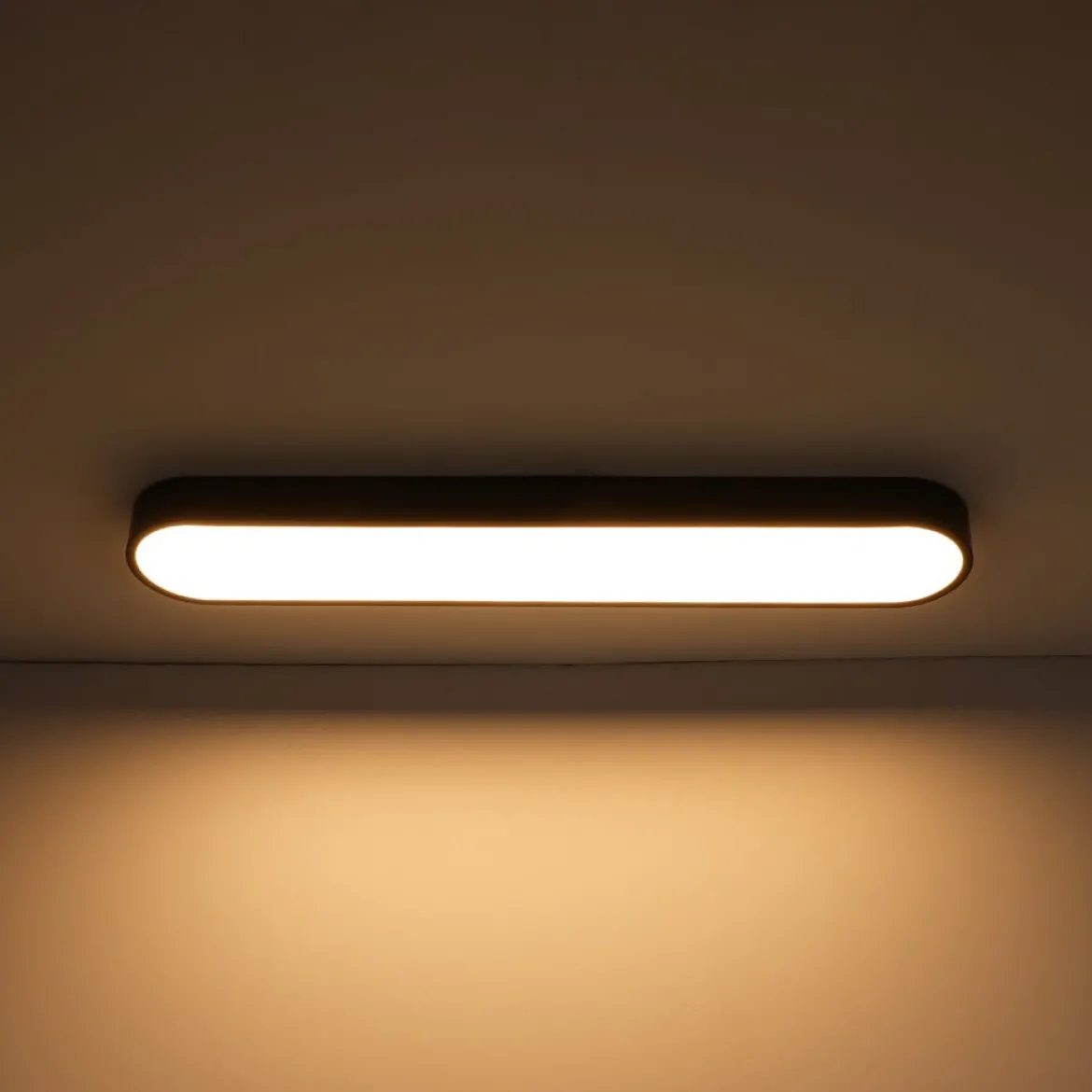 Minimalist Long Oval Dimmable LED Flush Mount Ceiling Light