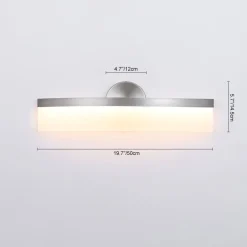 Minimalist Nickel Arched Dimmable LED Vanity Wall Light