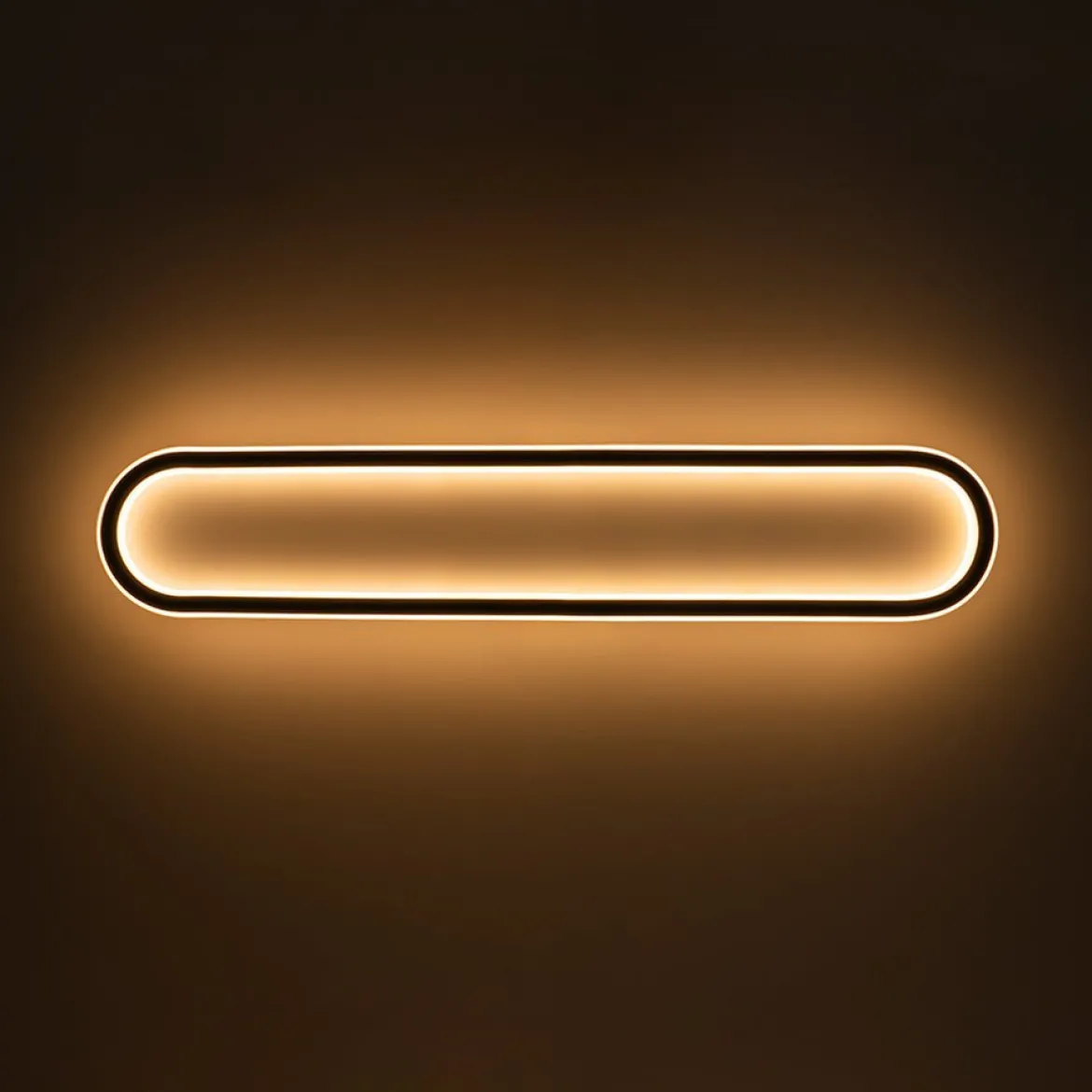 Minimalist Streamlined Oval Warm LED Ceiling Light