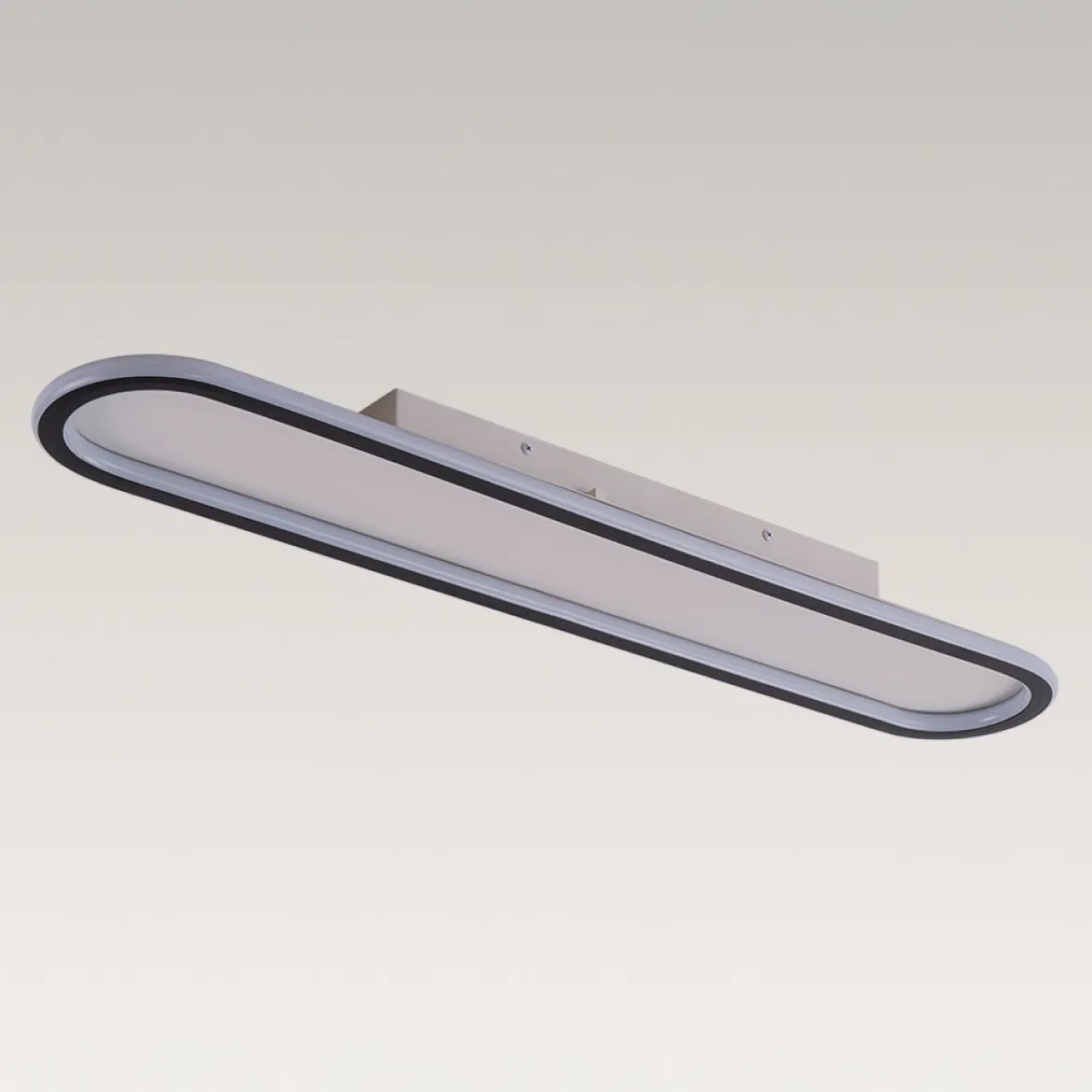 Minimalist Streamlined Oval Warm LED Ceiling Light