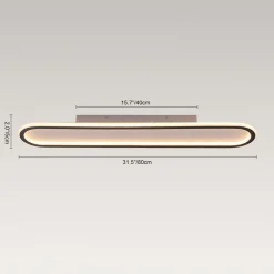 Minimalist Streamlined Oval Warm LED Ceiling Light