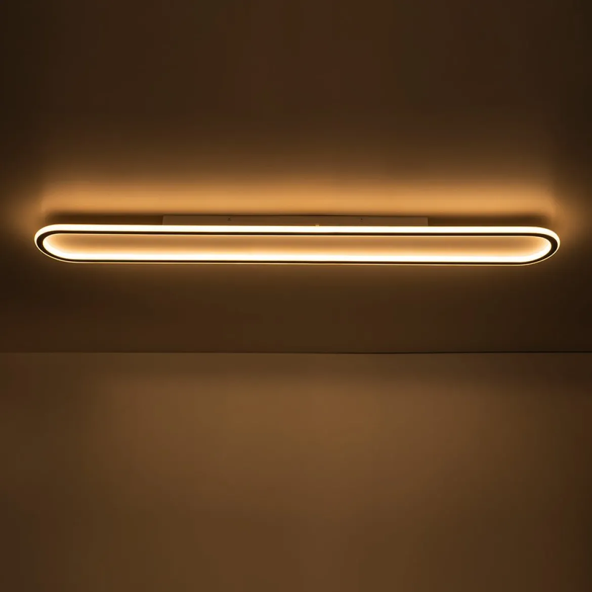 Minimalist Streamlined Oval Warm LED Ceiling Light