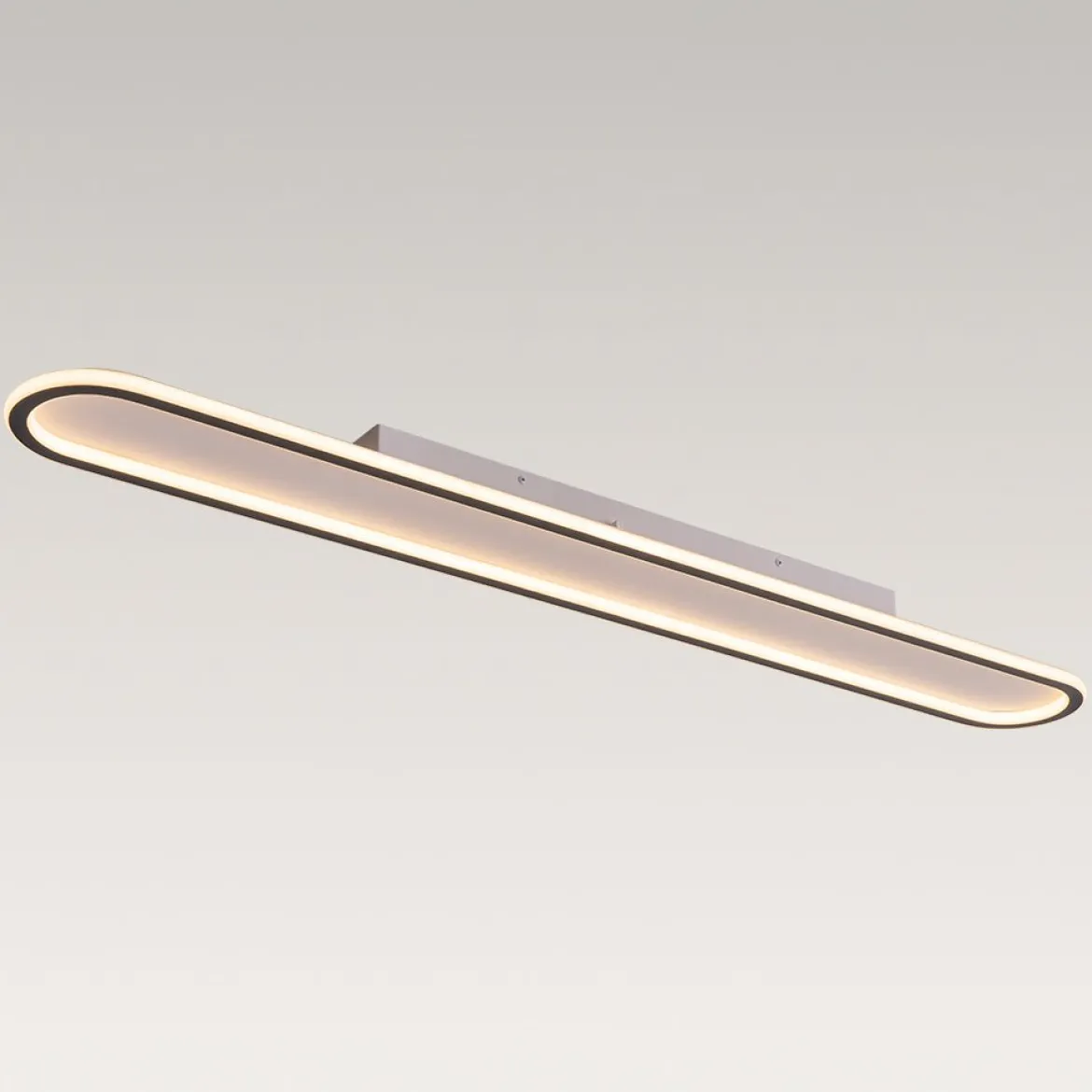 Minimalist Streamlined Oval Warm LED Ceiling Light