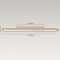 Minimalist Streamlined Oval Warm LED Ceiling Light