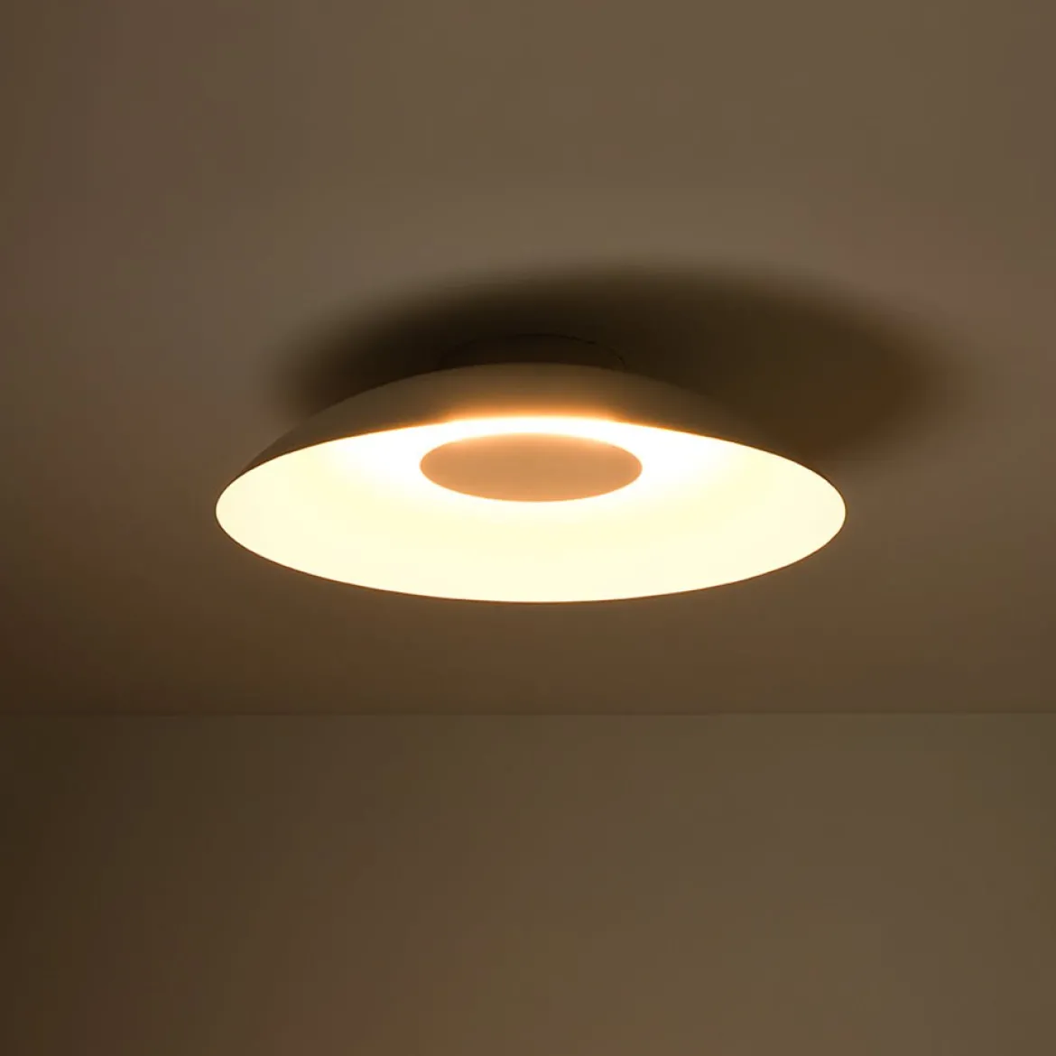 Minimalist Wide Flat Dome Dimmable LED Ceiling Light