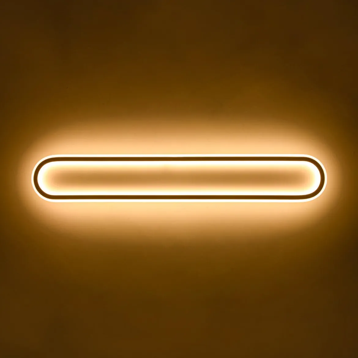 Minimalist Wood Grain Dimmable LED Oval Ring Ceiling Light