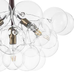 Mocha Mousse Clear Glass Globe Cluster Bubble Chandelier