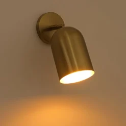 Modern Brass Adjustable Single Ceiling Spotlight Wall Light