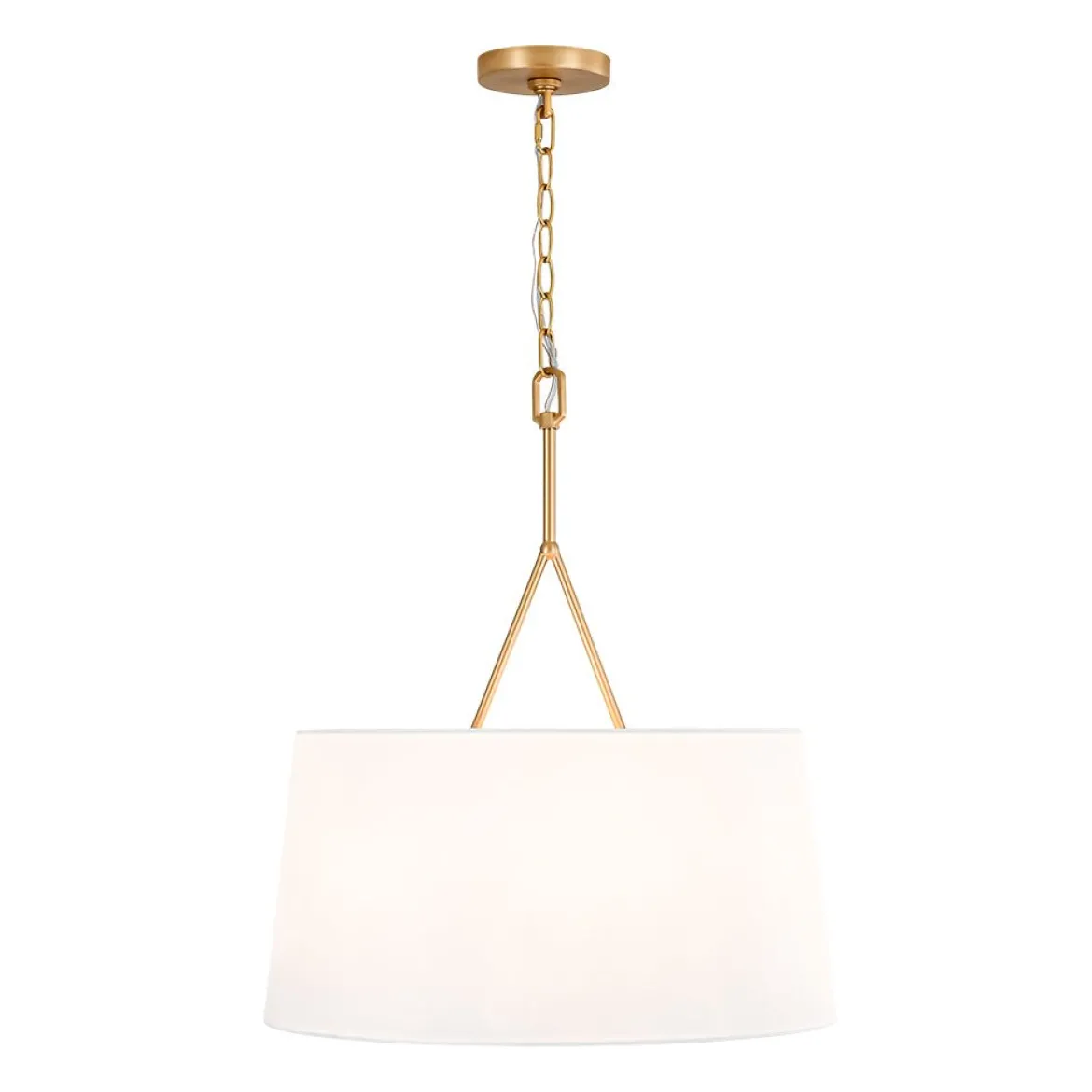 Modern Candle Style Fabric Wide Drum Cage Pendant Light