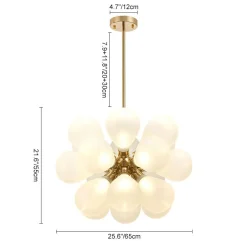 Modern Cluster Frosted Glass Bubble Chandelier