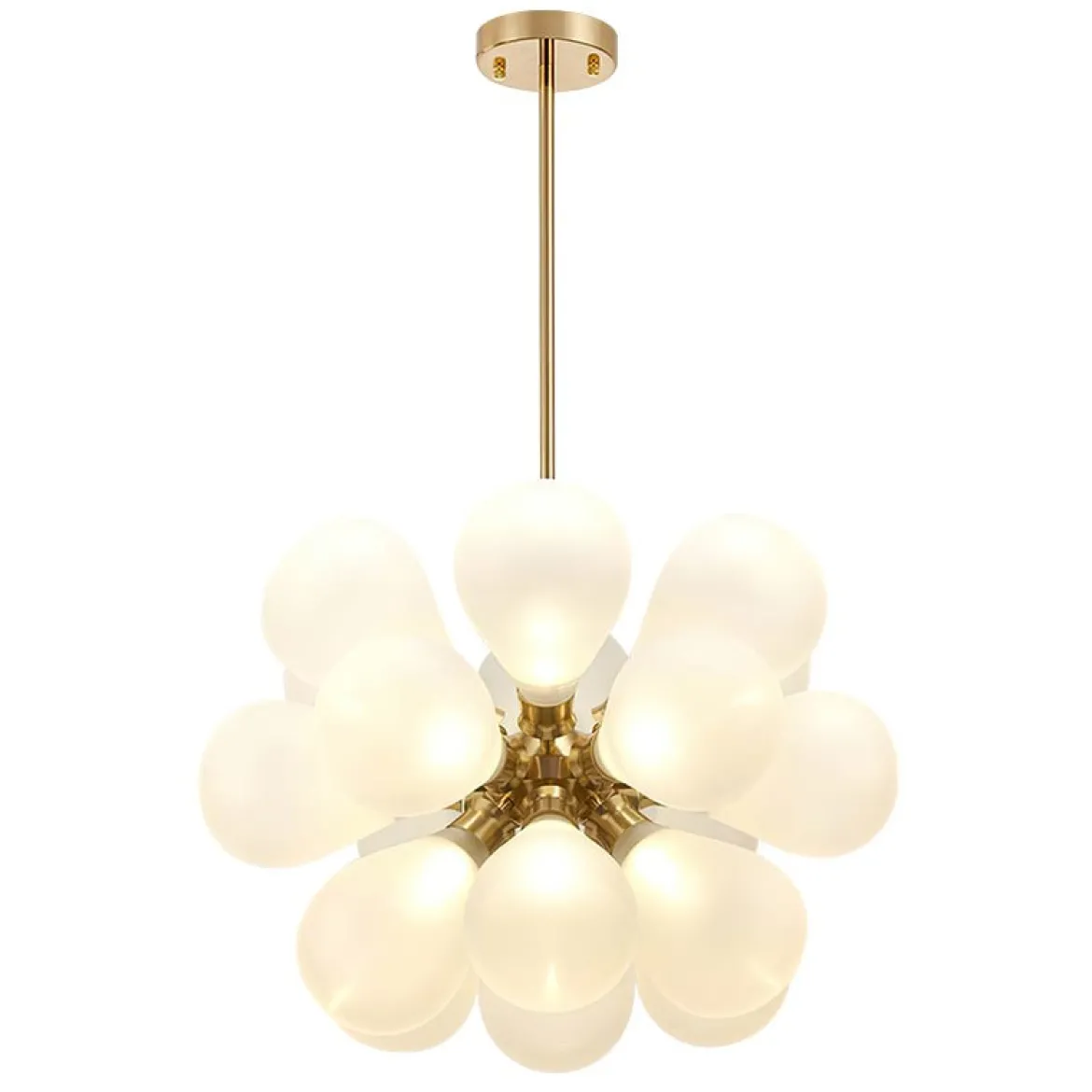 Modern Cluster Frosted Glass Bubble Chandelier