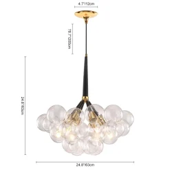 Modern Cluster Glass Bubble Chandelier